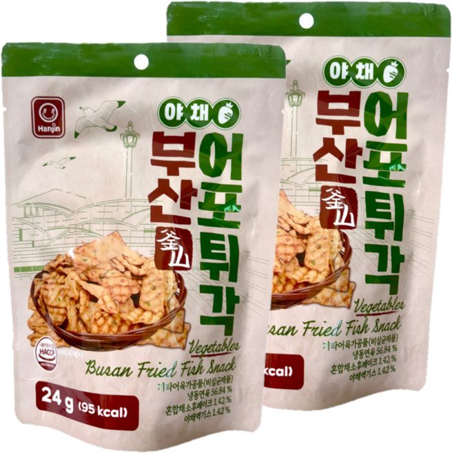 한진식품 추억의 부산 어포 튀각 야채맛, 2개, 24g