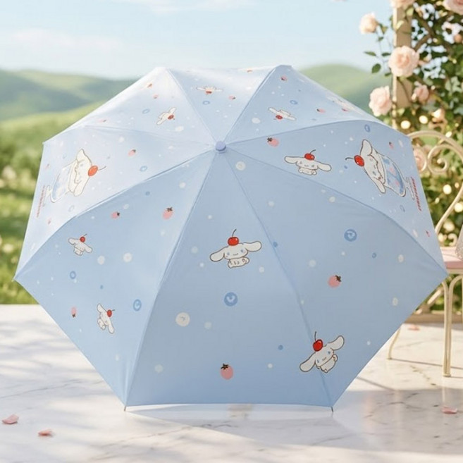 산리오 시나모롤 자동 우산 파스텔 블루 아동 성인 공용 캐릭터 스파클링 암막 코팅 소프트 완전 자동 우산