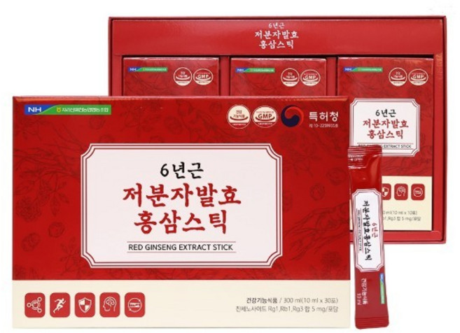 지리산마천농협 6년근 저분자 발효홍삼 스틱 10g x 30포, 1정, 1개