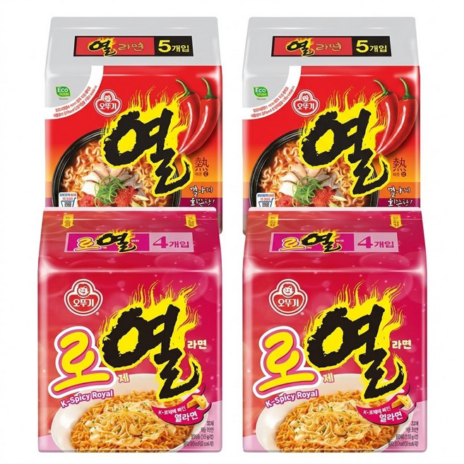 오뚜기 로제열라면 +열라면, 4팩