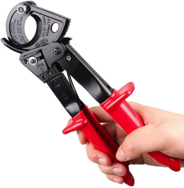 tinduo톱니바퀴식 케이블 가위 케이블 절단기 케이블 절단 가위, 1개