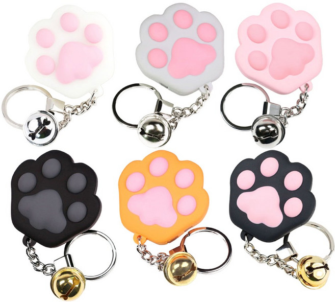 貓掌 橡膠立體造型悠遊卡(鑰匙圈 鈴鐺), 1個, 黑肉 (黑掌黑肉球), 黑肉 (黑掌黑肉球)