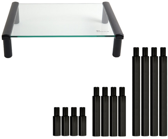 YN-MH100B 높이조절 모니터 받침대 소형 29x21cm 블랙, 1개