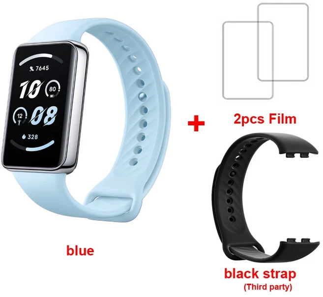 2024 새로운 오리지널 Honor Band 9 스마트 밴드 하루 종일 혈액 산소 1.57'' AMOLED 스크린 심박수 2주 배, 22 add black strap