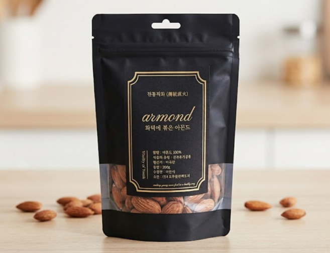 화덕에 볶은 아몬드 무염 햇 구운아몬드 소포장 300g, 1개