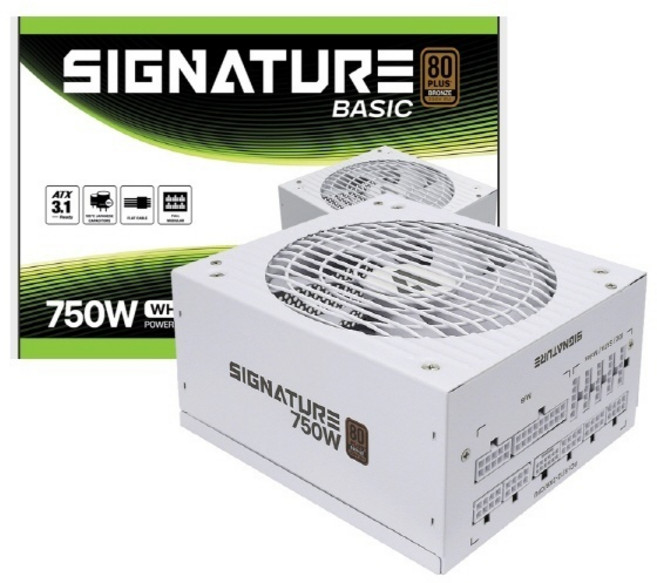 [AONE] 시그니처 750W 80PLUS브론즈 풀모듈러 베이직 ATX3.1 (ATX/750W) [화이트]