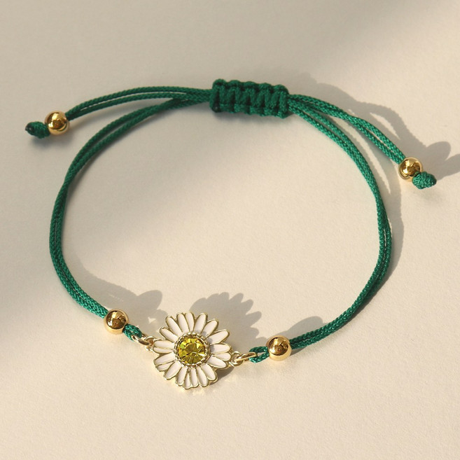 [선물포장] 데이지 탄생석 매듭팔찌