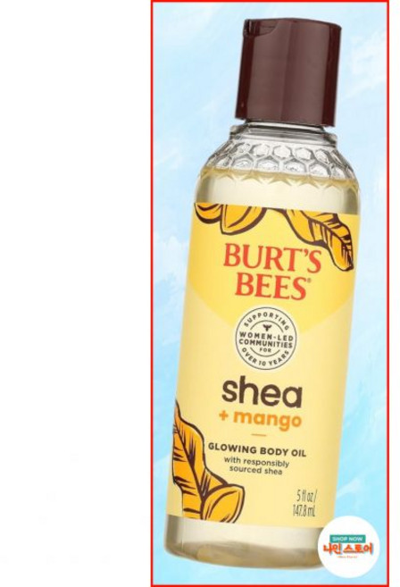 버츠비 시어 망고 글로잉 바디 오일 5 온스 Burts Bees