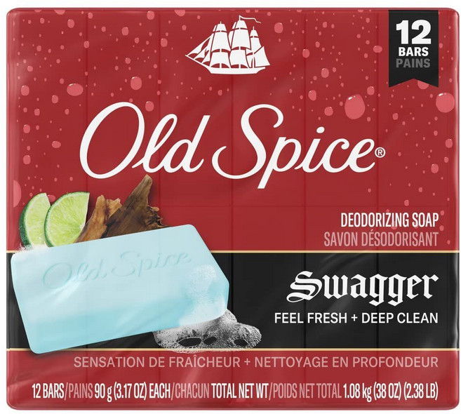 올드 스파이스 스웨거 비누 바디 클린 12개 남성용 Old Spice Mens