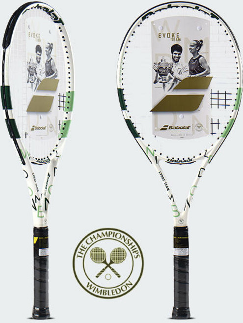 바볼랏 2025 이보크 팀 윔블던 102 270g 테니스라켓 기본스트링 포함, 25_이보크팀_윔블던_2그립, 화이트, 1개, 2025 이보크 팀 윔블던 102 2그립