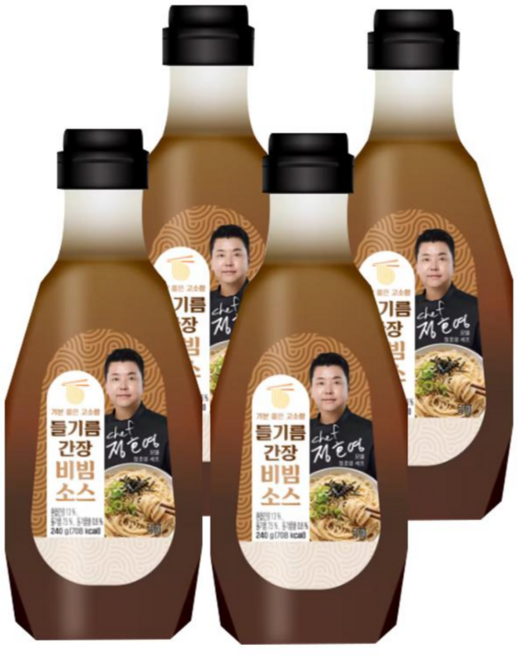 들기름 간장 비빔소스 만능 비빔 양념장, 4개, 240g