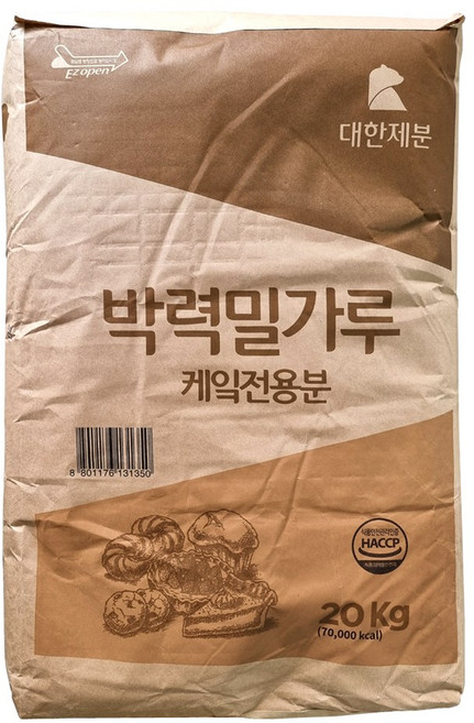 대한제분 1등급 박력밀가루 케잌전용분 20kg, 1개