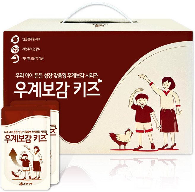우계보감 키즈 성장기 우슬닭발즙 1박스(30팩) 운동선수 보양식품, 1개, 95ml