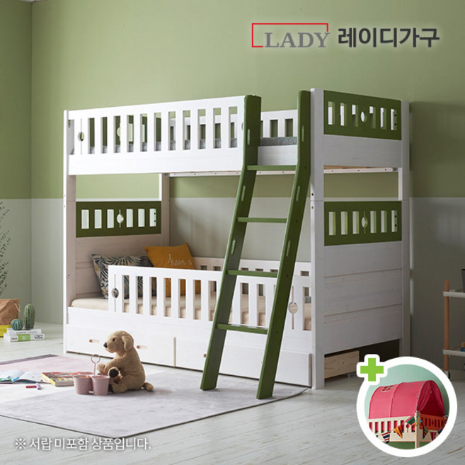 레이디가구 드림 분리형 이층침대 가드 텐트 매트, 내츄럴