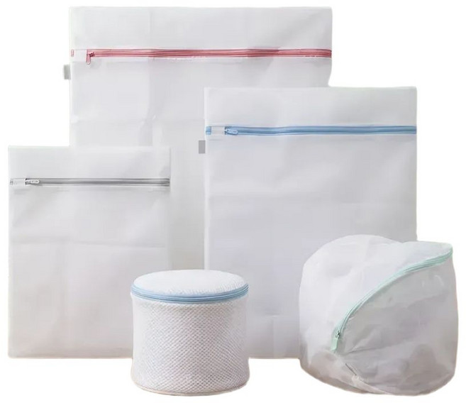 매쉬 세탁망 셔츠 속옷 빨래망, 1개, 5종세트(대+중+소+원형+속옷용)