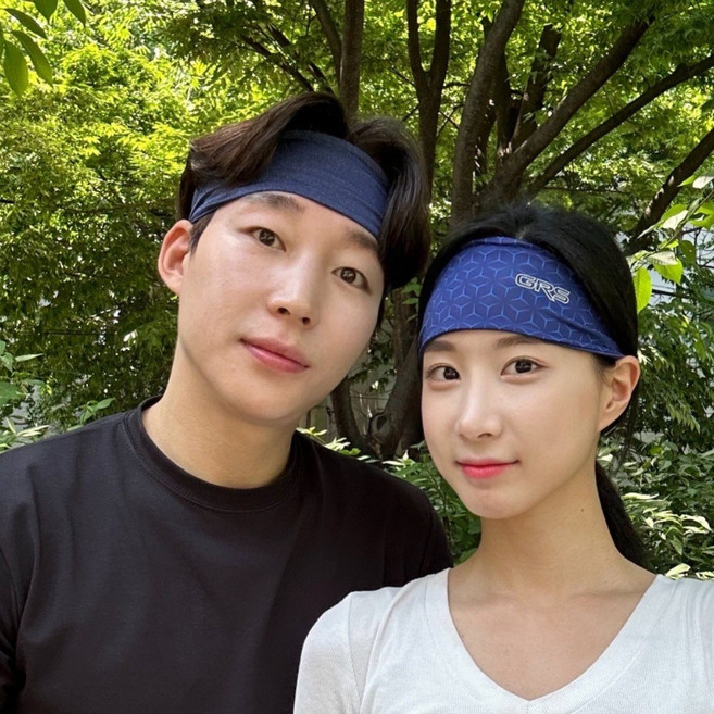 윙스 멜란지 헤어밴드 넓은 헤드 밴드 땀 운동 스포츠 머리띠, 삼각별 BLACK, 1개