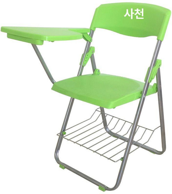 접이식 책걸상 일체형 체어 강의실 책상 폴딩 학교, 초록색쓰기판책망