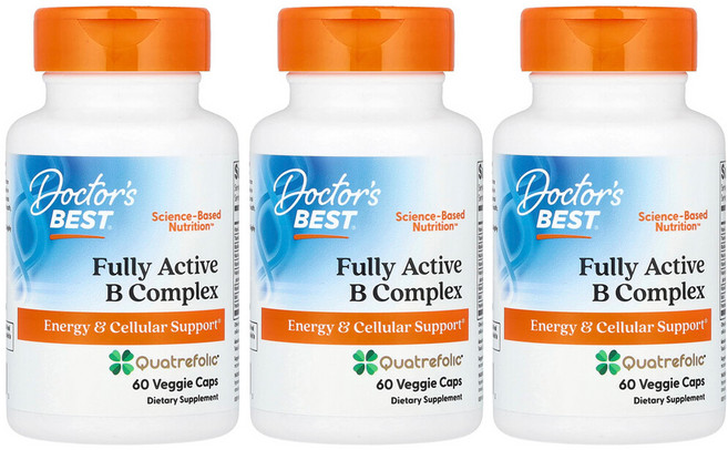 닥터스베스트 활성비타민B 복합체 Quatrefolic 베지캡슐 60정 3개, DRB00501-3