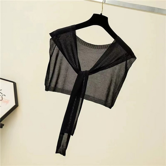 hitiya 데일리 니트 숄 케이프 레이어드 가디건 머플러