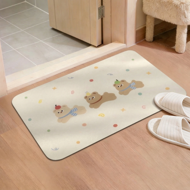 빨아쓰는 욕실발매트 물흡수 소프트 규조토 발매트 대형, 1개, F