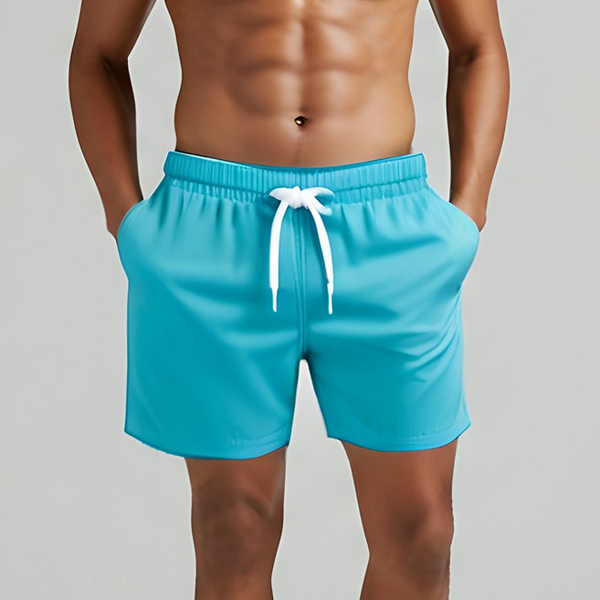 TERRYPAPA 남성 컬러핏 수영복 반바지 / 여름 비치웨어 필수템, 아쿠아