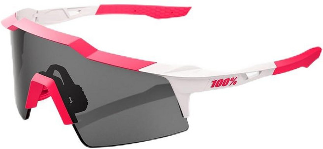 100% SPEEDCRAFT SL 스포츠 퍼포먼스 사이클링 선글라스 푸디 핑크 화이트 - 스모크 렌즈 단일 사이즈, Puddy Pink White - Smoke Lens