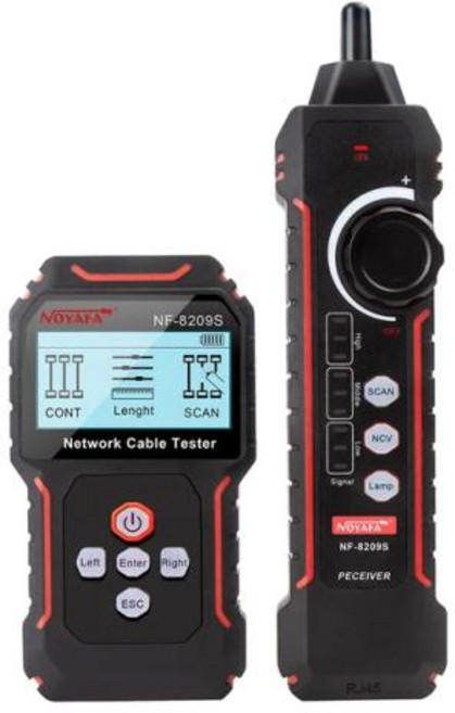 NOY NF-8209S Lan 측정 테스터 네트워크 도구 LCD 디스플레이 길이 와이어 맵 케이블 추적기, 1개