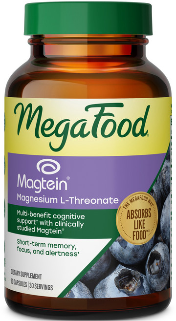 Mega Food Magtein 鎂 L-蘇糖酸膠囊, 1個, 90錠