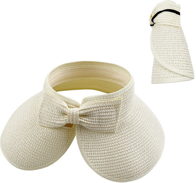 시크벤 리본 밀짚 돌돌이 썬캡 여성 햇빛 자외선차단 라탄 라피아햇