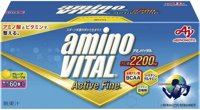 아지노모토 아미노 바이탈 액티브 파인 자몽 맛 60 개 아미노산 2200mg BCAA, 1개, 148.8g - 쿠팡