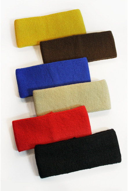 [BOYS] 기본 두꺼운 무지 헤어밴드 (검정 빨간 파란 갈색 겨자 베이지)