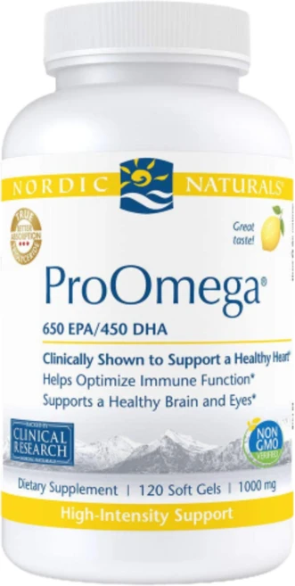 [Nordic Naturals] 프로오메가 1280 mg EPA 650DHA 450 레몬 맛 120 소프트젤, 120정, 1개 - 쿠팡