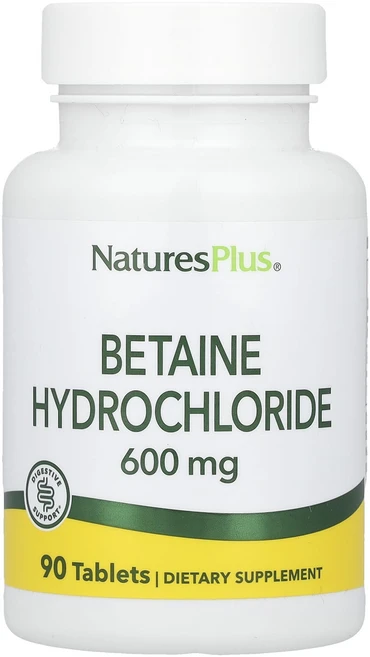 NaturesPlus 베타인 염산염 600mg 90정, 1개 - 쿠팡
