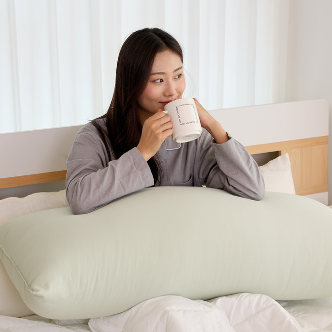 끌어안기 딱 좋은 크림 대형 바디필로우 방수형, 머스크 멜론