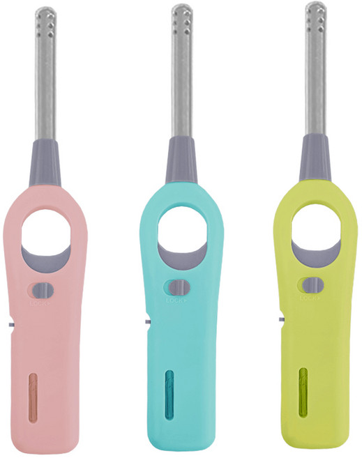 캔들용 가스 점화기 B형 - 3개, 핑크1P+민트1P+엘로우1P, 1세트