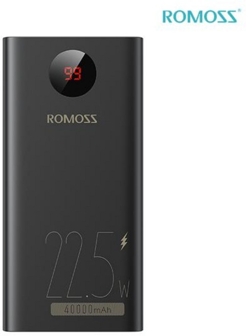 (로모스) 40000mAh 22.5W 고속 충전 보조배터리 (PEA40PF), 블랙, PEA40PF