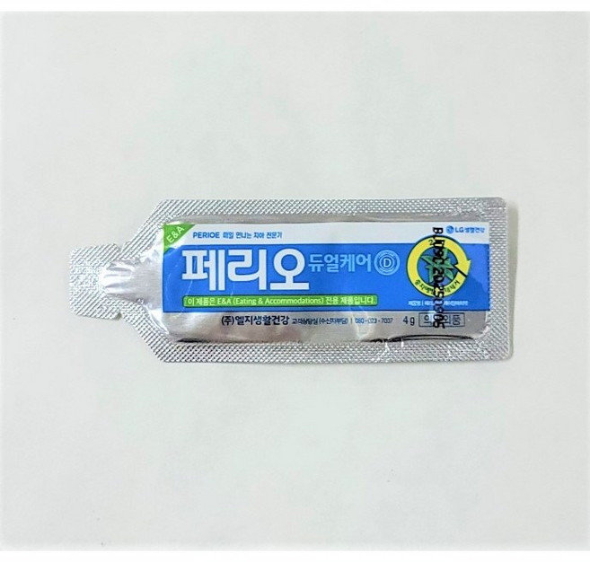 엘지 페리오 일회용치약 휴대용 여행용 모텔용 호텔용, 4g, 200개