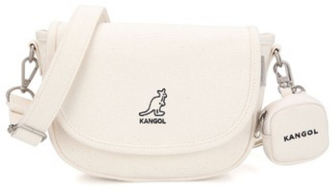 럭키 캔버스 미니 크로스백 3294 아이보리