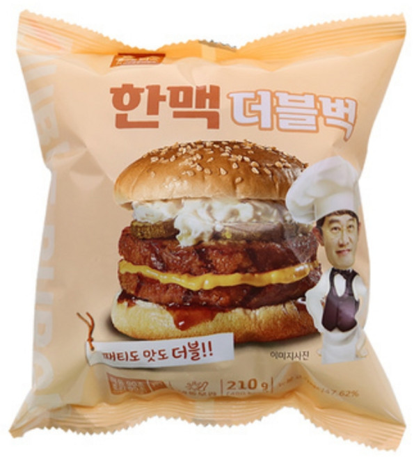 한맥 더블벅 210g 햄버거, 4개
