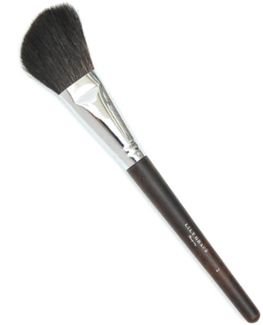 02 사선 하이라이터 볼터치 파우더 브러쉬, 브라운, 100, 1개