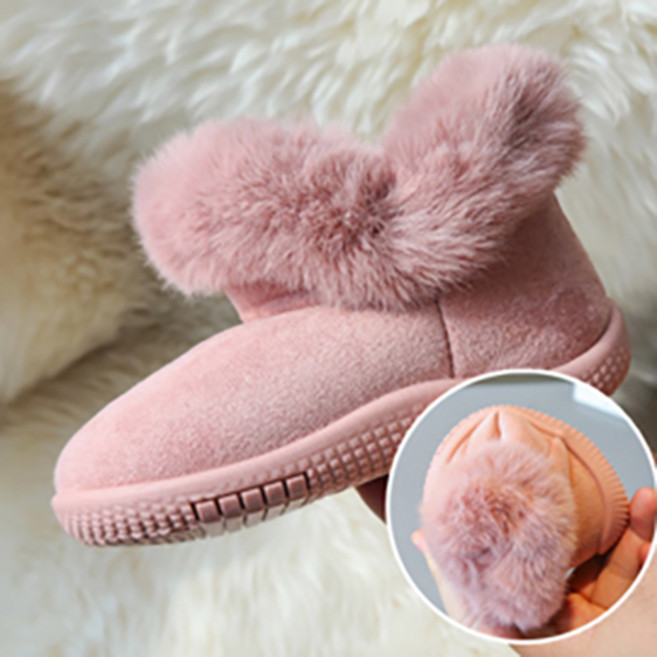 말랑이 스웨이드 털부츠 유아동 털단화