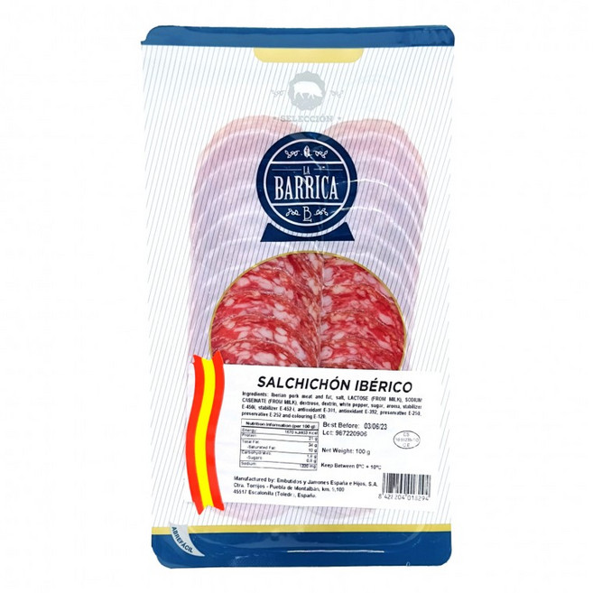 라바리카 이베리코 살치촌 슬라이스 냉장 100g, 1개, 1g