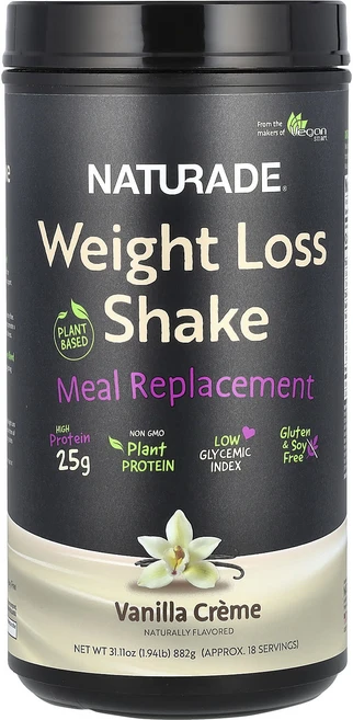 Naturade 체중 감량 셰이크 식물성 식사 대용식 바닐라 크림 882g(1.94lb), Naturade체중감량셰이크식물성식사대용식바닐라크림88, 882g, 1개 - 쿠팡
