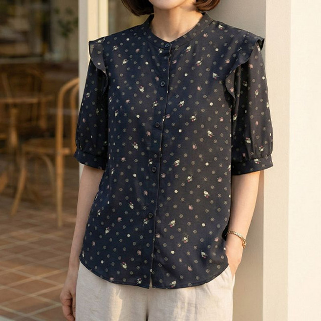 로즈맘 엄마옷 로즈맘 다노잔꽃블라우스