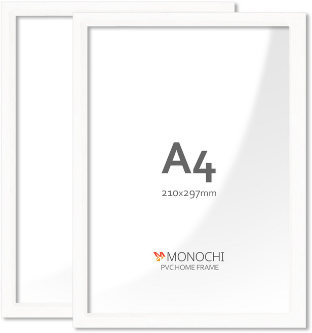 모노치 PVC 프레임 홈 인테리어 액자 A4, 2개, 스노우