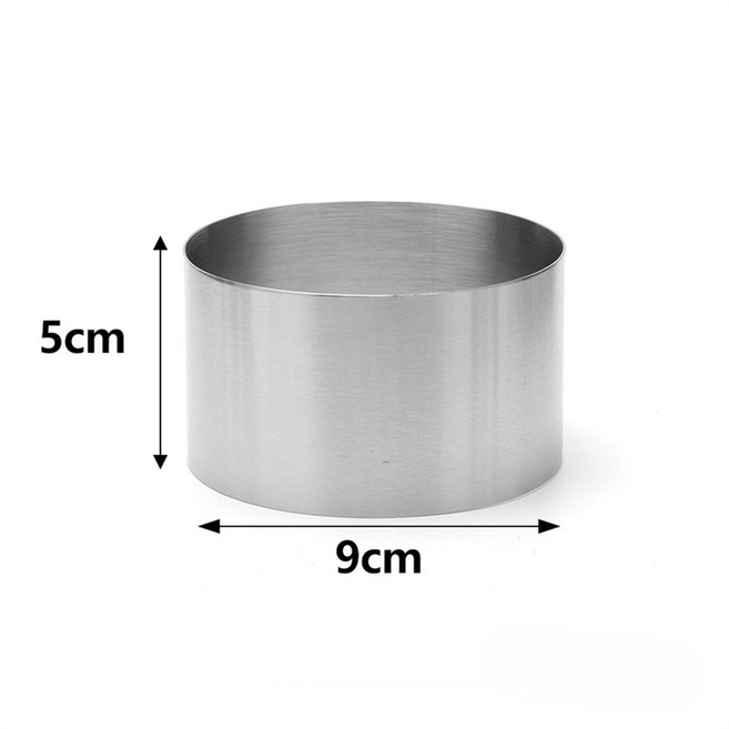 스테인리스 스틸 원형 파티 주방 링 몰드 베이킹용 11CM 쿠키 DIY 5 케이크 커터, 9cm