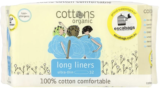 Cottons 100% 천연 면 커버시트 롱 라이너 울트라 씬 라이너 32개, Cottons100천연면커버시트롱라이너울트라씬라이너32, 1개 - 쿠팡