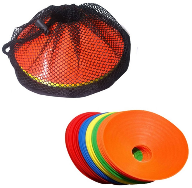 스포츠마니아 접시콘 10개 안전 축구콘 칼라콘 꼬깔콘 수업교재, 접시콘 10개혼합+보관가방, 1세트