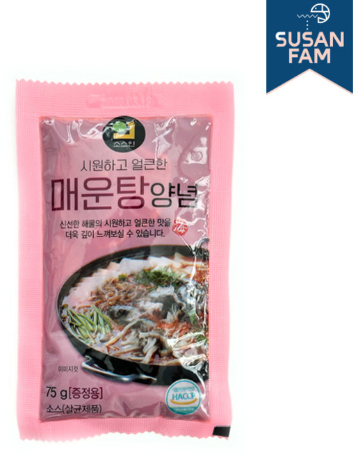 한국소스 매운탕 75g 1개 소스인 해물탕 일회용 캠핑용 소포장 배달용 밀키트 소스