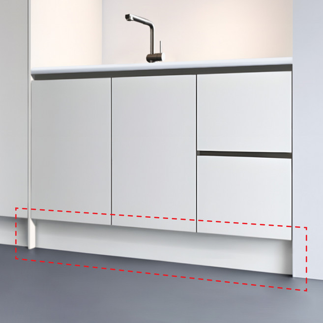 [국내생산] 큐브프레임 싱크대 걸레받이 주문제작 알투스아이보리 무광